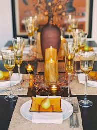 Glittering Fall Table Setting And