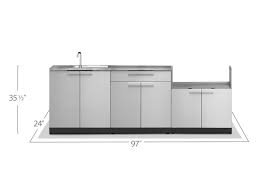 Outdoor kitchen stainless steel cabinets. Newage Products Classic Stainless Steel 4 Piece Outdoor Kitchen Costco