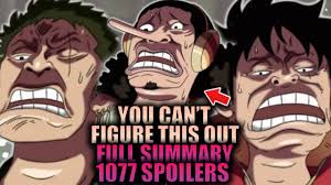 YOU WILL NEVER FIGURE THIS OUT... (Full Summary) / One Piece Chapter 1077  Spoilers - YouTube