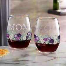 Mom Personalized Stemless Wine Glass