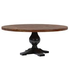 Farmhouse dining tables are an essential part of every modern farmhouse dining room. Rexburg Black Two Tone Solid Wood Farmhouse Round Dining Table