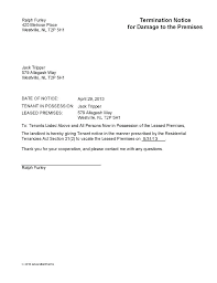 End Of Lease Letter Template