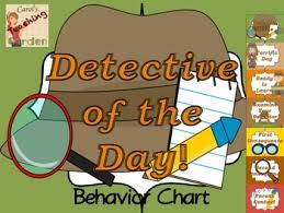 Classroom Management Behavior Chart With A Detective Theme