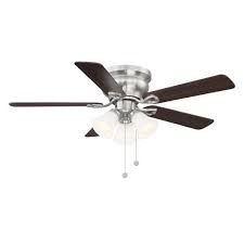 Unbranded Clarkston Ii 44 In Led Indoor Brushed Nickel Ceiling Fan With Light Kit Sw18030 Bn The Home Depot