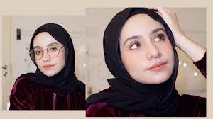 simple peach makeup tutorial hijab