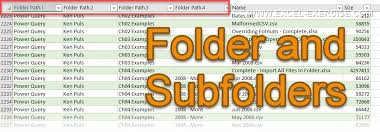 extract folder and suolders with excel