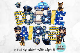 police doodle alphabet police officer