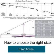ceiling fan size chart and ing guide