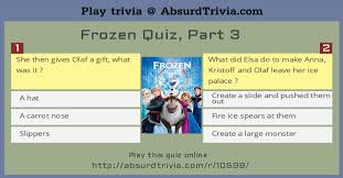 Related quizzes can be found here: Frozen Quiz Part 3