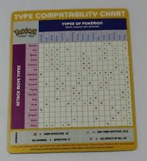 Details About Pokemon Diamond Pearl Holographic Card Type Compatibility Chart Dialga Palkia