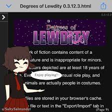 Degrees of lewdity play