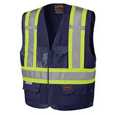 Safety depot breathable safety vest multiple colors available, 4 lower pockets, 2 chest pockets with pen divider & high visibility reflective tape mp40 (mesh royal. Pioneer 134n V1021580 Hi Viz Safety Vest Navy Bc Fasteners Tools