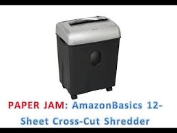 paper jam amazonbasics 12 sheet cross