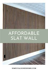 Affordable Wood Slat Wall