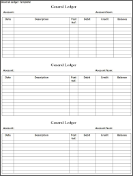 General Ledger Template Free Printable Ms Word Format