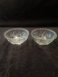 Set Of 2 Clear Lead Glass Crystal