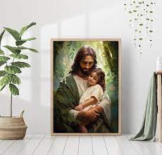 Christ Girl Child Kid Painting