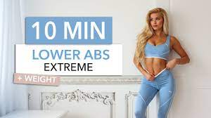 10 min lower abs extreme with weight