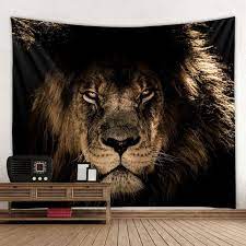 Lion Tapestry Wall Hanging African Wild