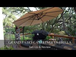 Grand Patio Cantilever Umbrella Set Up