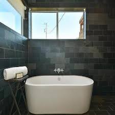 dark gray slate shower floor design ideas