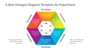 6 Item Hexagon Diagram Template For Powerpoint