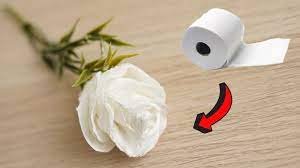 how to make a rose from toilet paper
