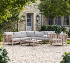 modern grey garden corner sofa set in