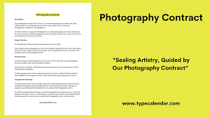 free printable photography contract