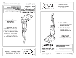 royal vacuum cleaner owner s manual