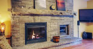 Pioneer Masonry Drystack Stone Fireplace