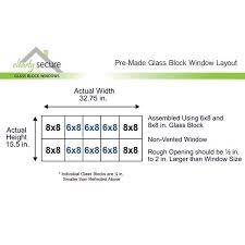 Redi2set Ice Glass 32 75 In X 15 5 In Frameless Replacement Glass Block Window In Clear S3416is