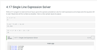 4 17 single line expression solver
