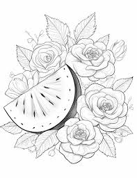 35 incredible watermelon coloring pages