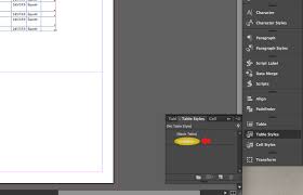 indesign table styles step by step