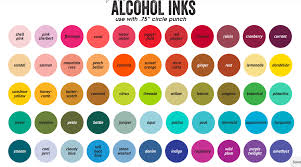 Download And Print The 2018 Alcohol Ink Color Chart