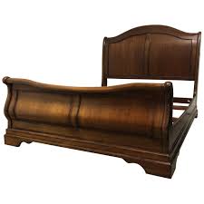 queen size wood sleigh bed frame