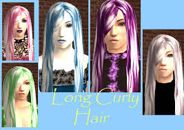 mod the sims curly long hair for males