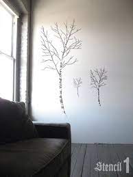 Birch Trees Stencil Large Stencil 1