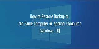 re windows backup to new computer