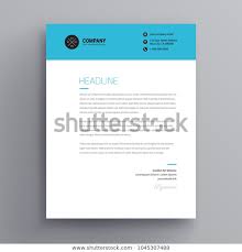 Elegant Letterhead Cover Letter Template Design Stock Vector