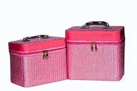 mdf pink make up vanity case 2 in 1