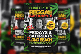 reggae event green yellow red flyer