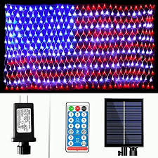 american flag lights solar outdoor