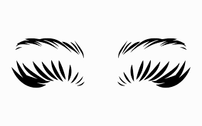 beauty eye look isolated vector sketch