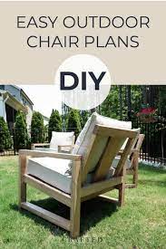 Diy Outdoor Chair With A Slanted Back