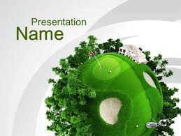 Planet Golf Powerpoint Template Backgrounds 09910
