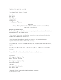 Waitress Resume Example Restaurant Waiter Resume Restaurant Waitress