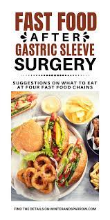 fast food after gastric sleeve surgery
