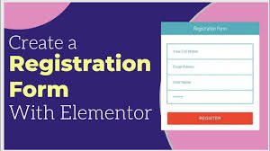 user registration form with elementor